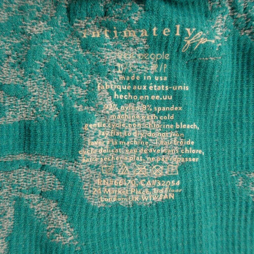 Free People Women's Send Love texture Top in Bayou stretch size XS/S P NWOT